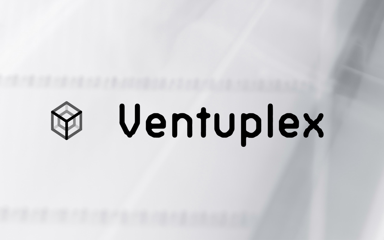 Ventuplex logo: cube mark and wordmark